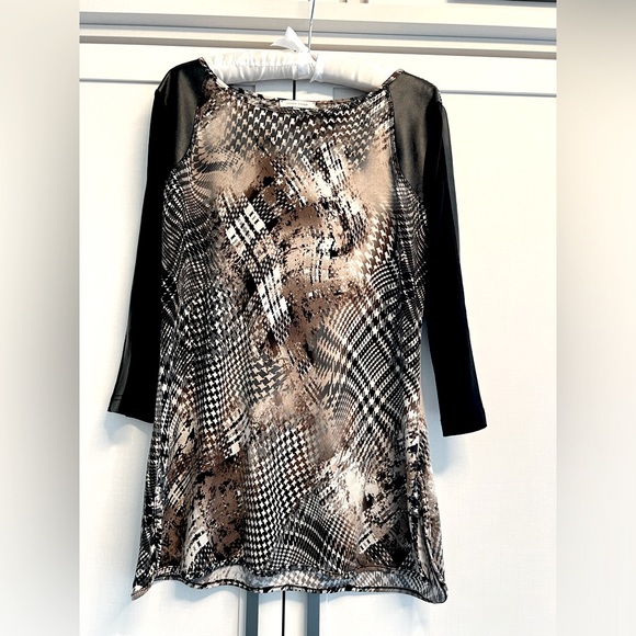 Abstract stretch tunic top - Picture 1 of 2